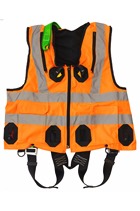 High Visibility ORANGE Jacket Harness with 2-point Harness