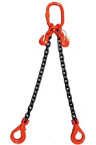 21.2 tonne 2-Leg ChainSling, Adjustable c/w Safety Hooks