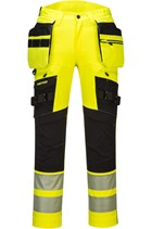 Portwest DX442 Hi-vis Detachable Holster Pocket Trousers Yellow/Black
