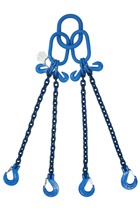 Yoke 2.9tonne G100 4-Leg Chainsling c/w Sling Hooks & Grab Hooks