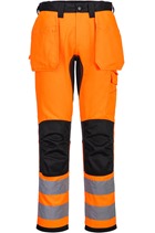 Portwest CD889 - WX2 Eco Hi-Vis Holster Pocket Trousers Orange/Black