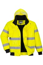 Portwest C467 Hi-Vis 3-in-1 Bomber Jacket Yellow