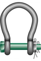 Green Pin 12ton "Wide Mouth" Safety Pin Bow Shackle