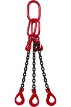 3.15 tonne 3Leg Chainsling, Adjusters c/w Safety Hooks