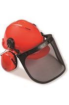 LifeGear Forestry Safety Helmet with Ear Defenders and Visor