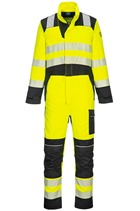 Portwest F507 Flame Resistant Hi-Vis Coverall Yellow/Black