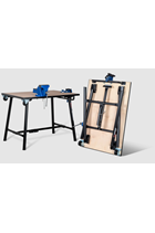 Armorgard TuffBench Folding Workbench c/w Wheels, Handle, Chain Vice and Engineers Vice BH1080-VWK