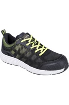 Portwest FT15 Black/Green Steel Textile Trainer S1P FO SR
