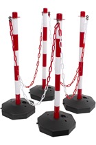 Plastic Chain Post Set (x4) with 6mtrs of Chain