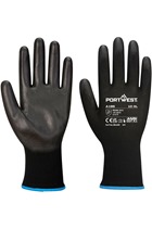 Portwest A195 Touchscreen PU Coated Grip Glove Black (10pk)