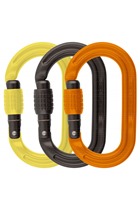 DMM A322-P3A Ultra O 25kN Screwgate Karabiner 3-Pack Lime/Grey/Orange