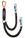 Heightec LE2T150B FLEXOR 1.5mtr Elasticated Twin Lanyard c/w Steplock Hooks