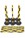 Yellow & Black Plastic Chain Post Set (x6) with 15mtrs of Chain