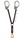 Heightec LE2TA FLEXOR Elasticated Twin Lanyard c/w ANSI Hooks