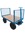 1tonne Heavy Duty Site Trolley c/w Solid Wheels and Removable Mesh Sides