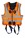 High Visibility ORANGE Jacket Safety Harness Elasticated With Quick Release Buckles
